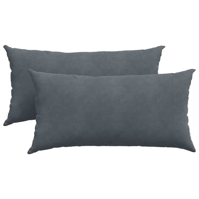 VidaXL Sofakissen 2 Stück dunkelgrau 80 x 40 cm Cordstoff