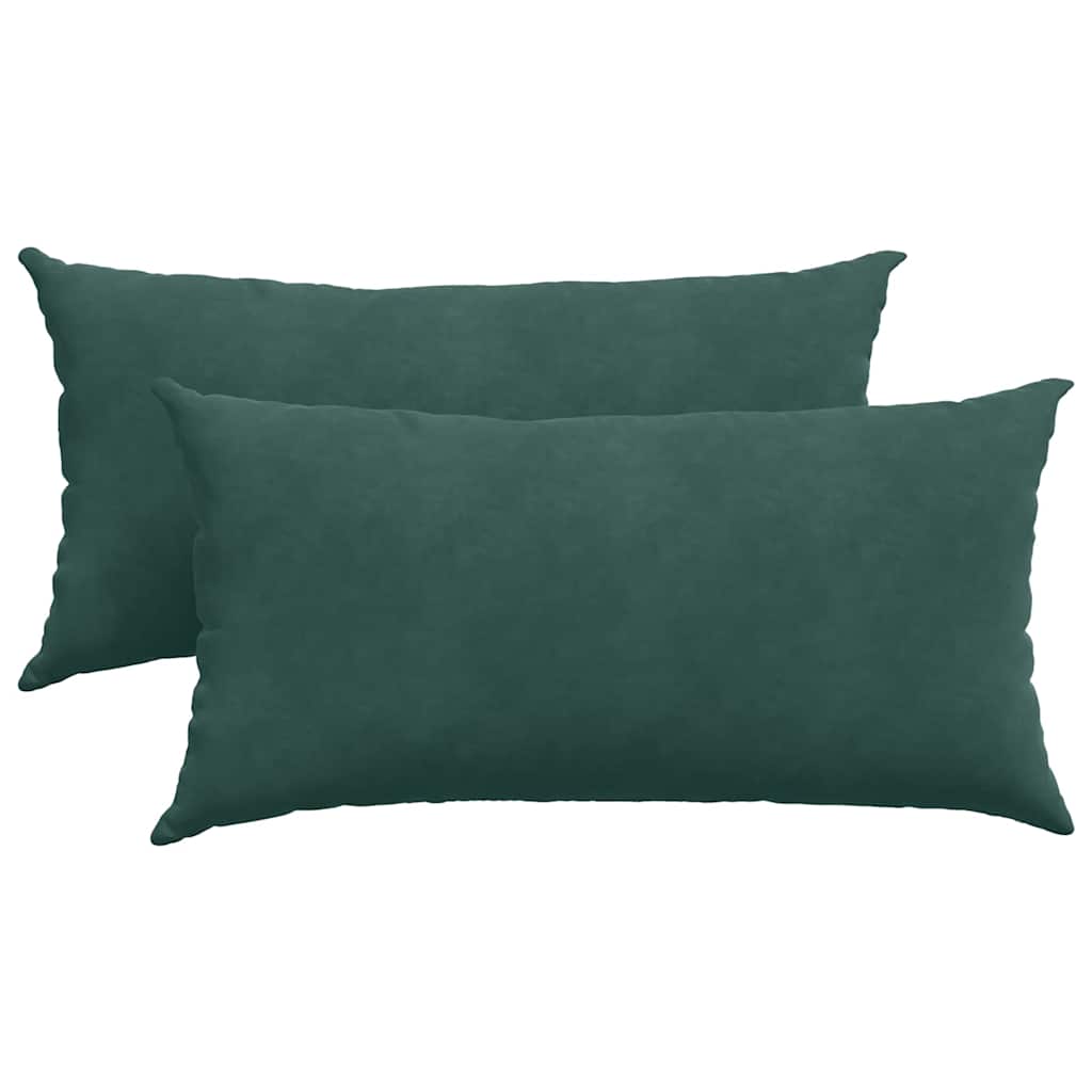 VidaXL Sofakissen 2 Stück dunkelgrün 80 x 40 cm Cordstoff