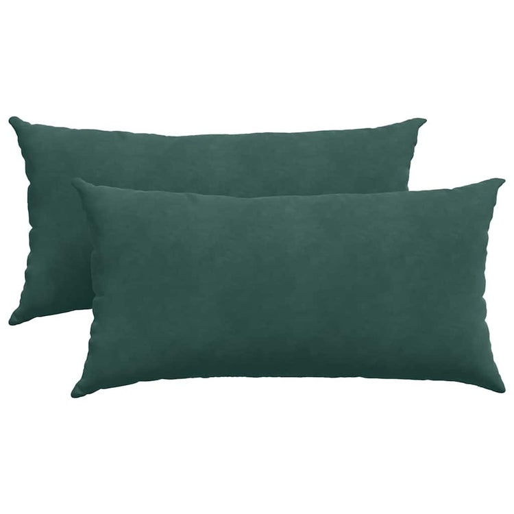 VidaXL Sofakissen 2 Stück dunkelgrün 80 x 40 cm Cordstoff