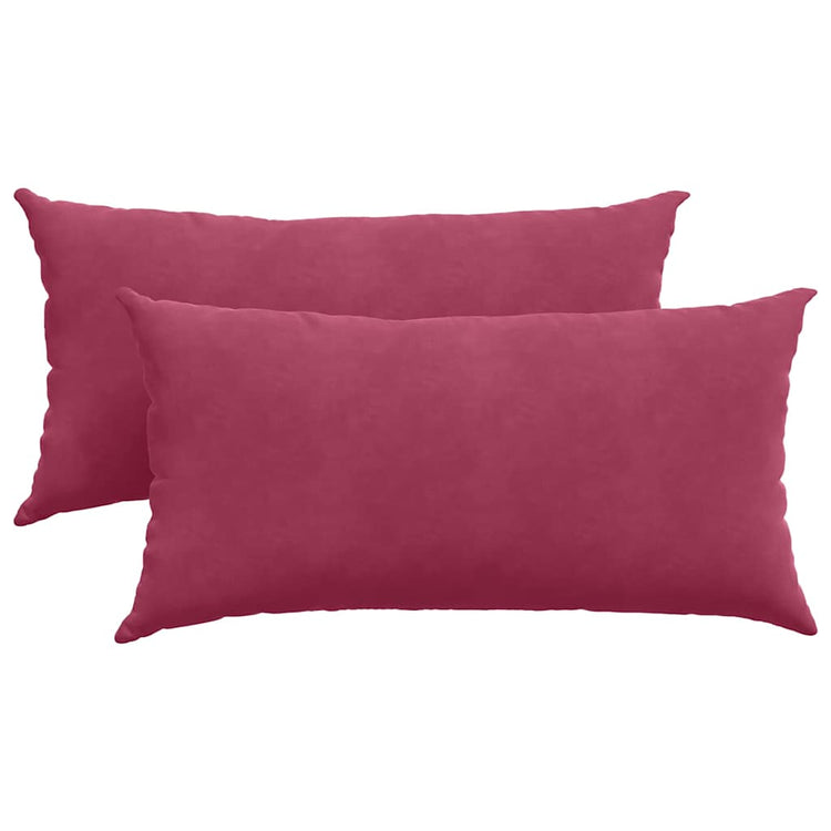 VidaXL Sofakissen 2 Stück weinrot 80 x 40 cm Cordstoff