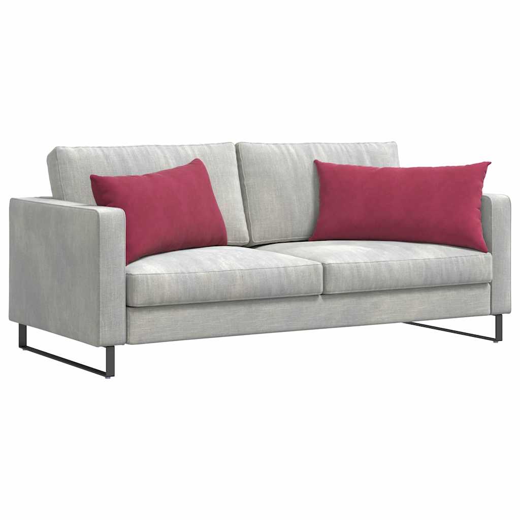 VidaXL Sofakissen 2 Stück weinrot 80 x 40 cm Cordstoff