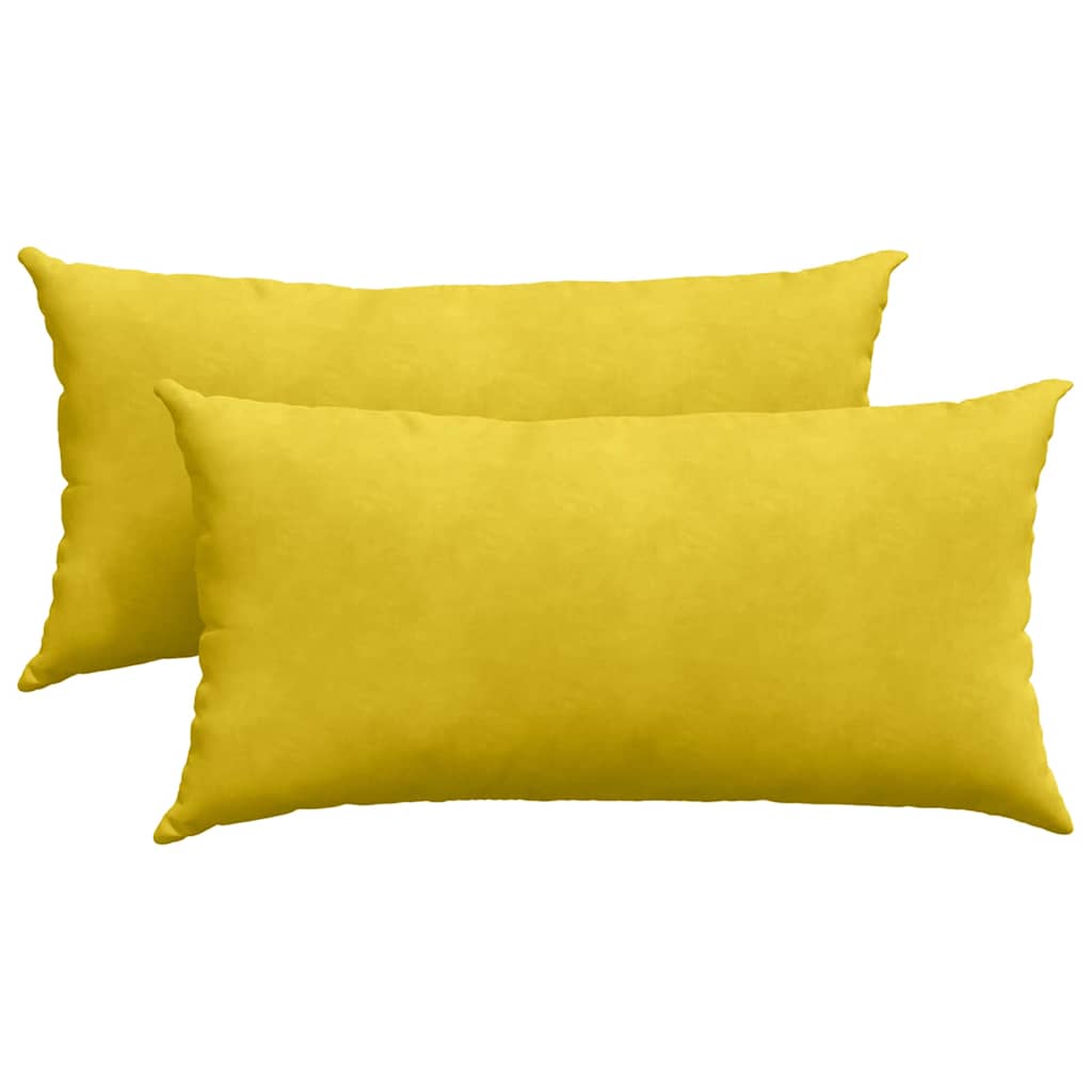 VidaXL Sofakissen 2 Stück Gelb 80 x 40 cm Cordstoff
