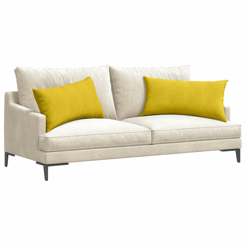 VidaXL Sofakissen 2 Stück Gelb 80 x 40 cm Cordstoff