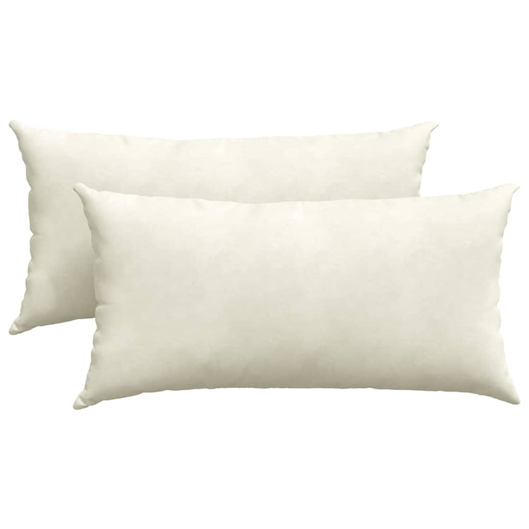 VidaXL Sofakissen 2 Stück Creme 80 x 40 cm Cordstoff
