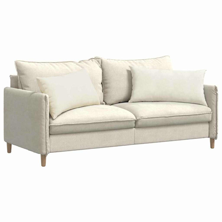 VidaXL Sofakissen 2 Stück Creme 80 x 40 cm Cordstoff