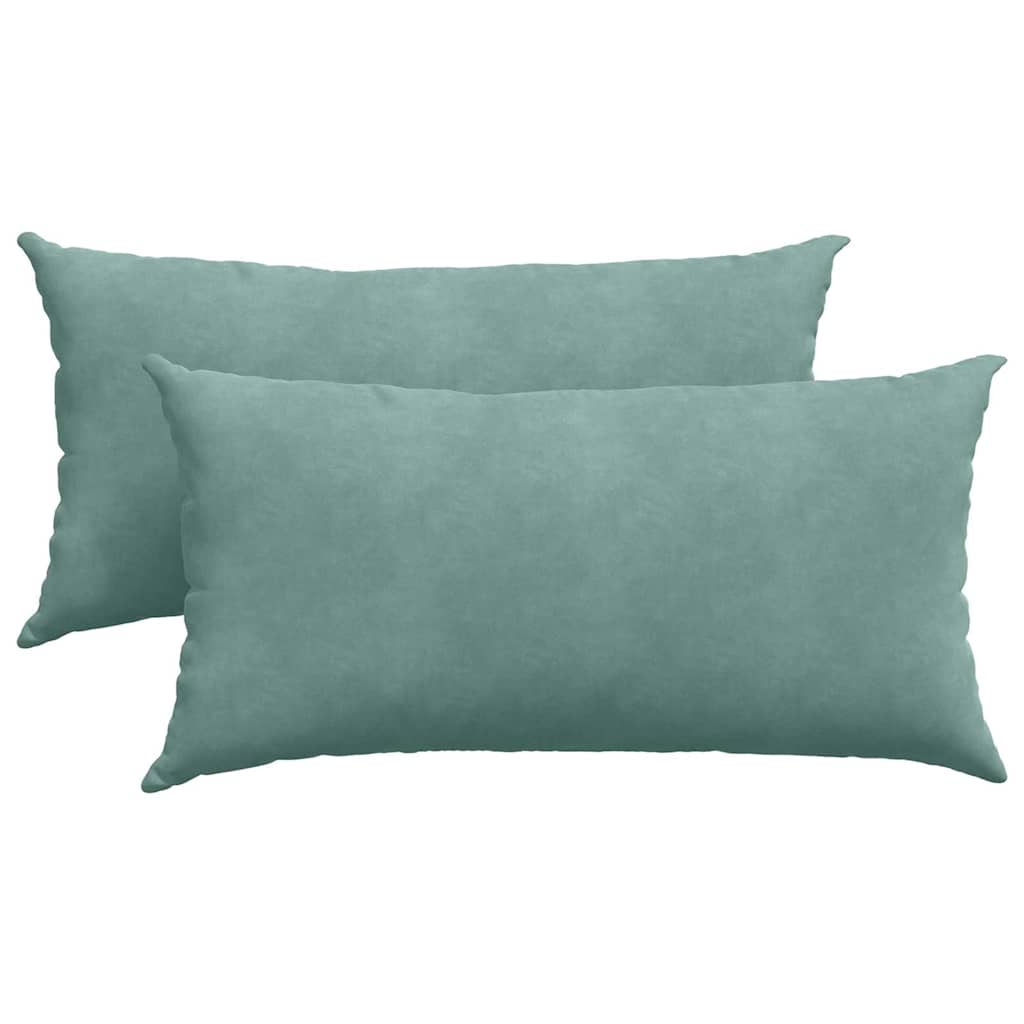 VidaXL Sofakissen 2 Stück Seegrün 80 x 40 cm Cordstoff