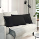 VidaXL Sofakissen 2 Stück Schwarz 80 x 40 cm Stoff