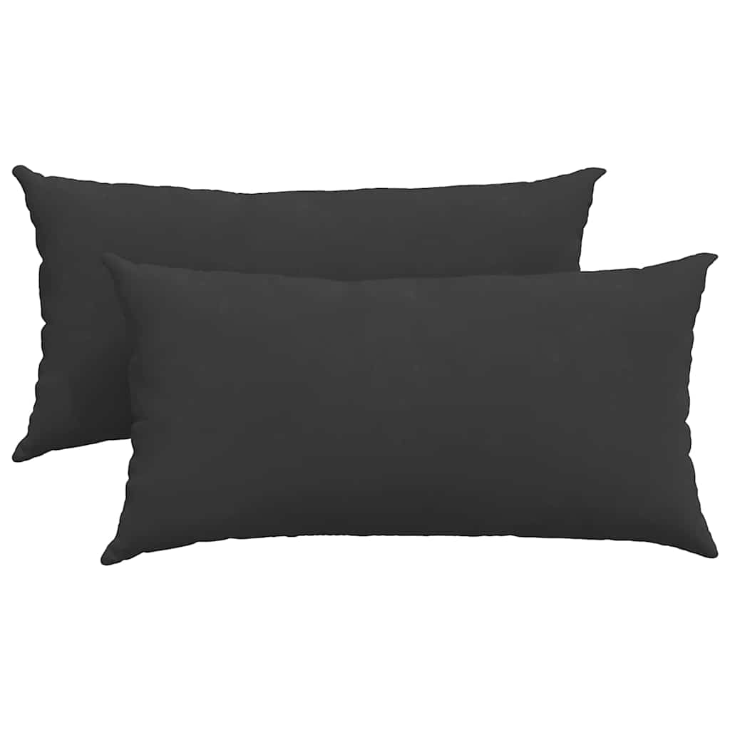 VidaXL Sofakissen 2 Stück Schwarz 80 x 40 cm Stoff