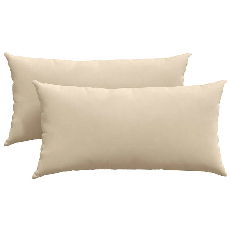 VidaXL Sofakissen 2 Stück Creme 80 x 40 cm Stoff