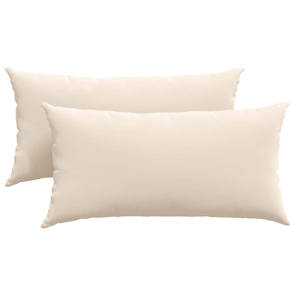 VidaXL Sofakissen 2 Stück Beige 80 x 40 cm Stoff