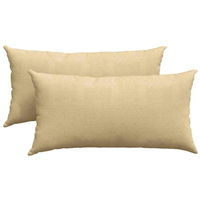 VidaXL Sofakissen 2 Stück grau grün 80 x 40 cm Cordstoff