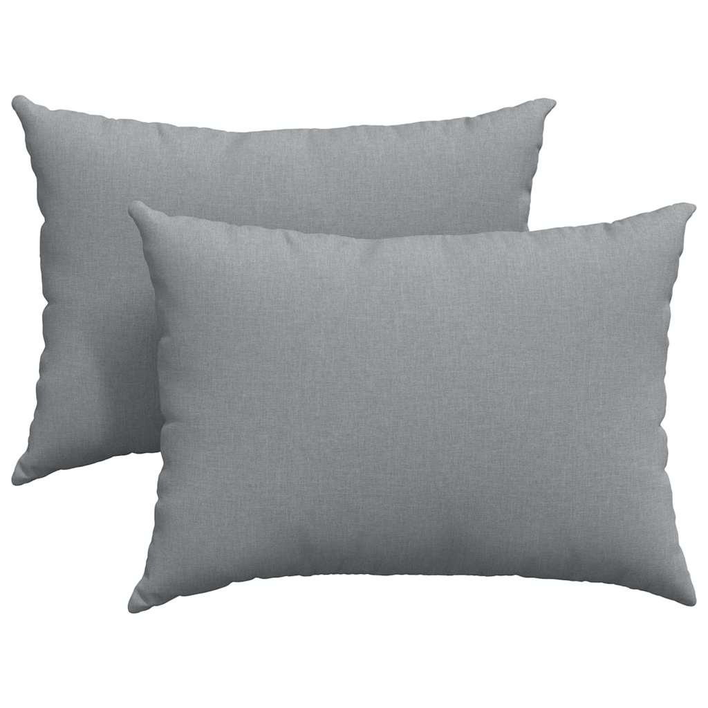 VidaXL Sofakissen 2 Stück hellgrau 70 x 50 cm Stoff
