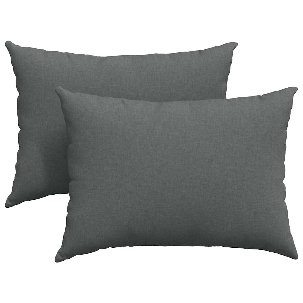 VidaXL Sofakissen 2 Stück dunkelgrau 70 x 50 cm Stoff