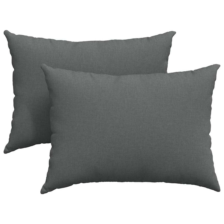 VidaXL Sofakissen 2 Stück dunkelgrau 70 x 50 cm Stoff