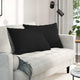 VidaXL Sofakissen 2 Stück schwarz 70 x 50 cm Stoff