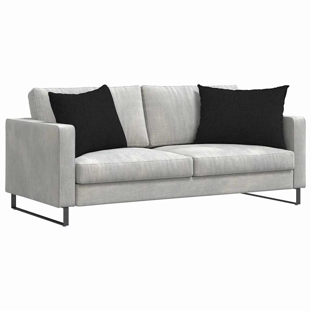 VidaXL Sofakissen 2 Stück schwarz 70 x 50 cm Stoff