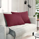 VidaXL Sofakissen 2 Stk. Weinrot 70 x 50 cm Stoff