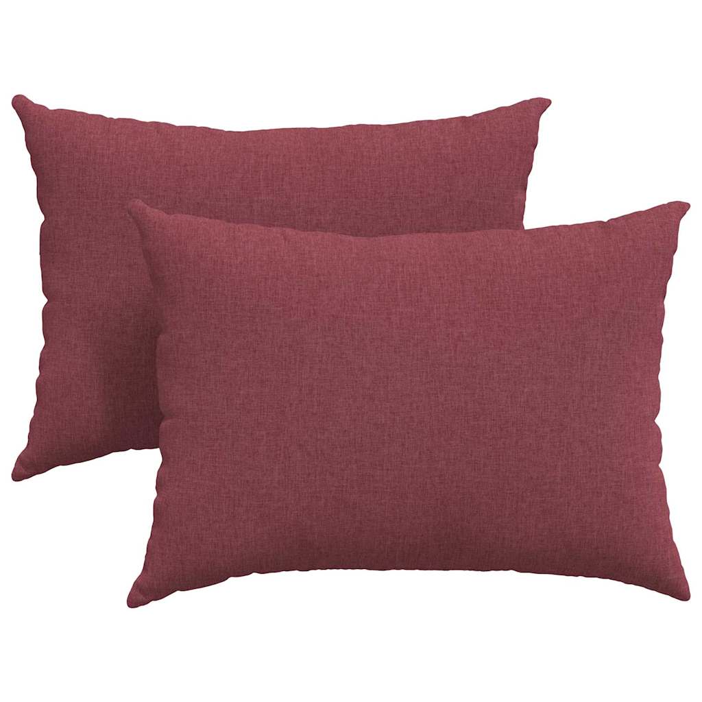 VidaXL Sofakissen 2 Stk. Weinrot 70 x 50 cm Stoff