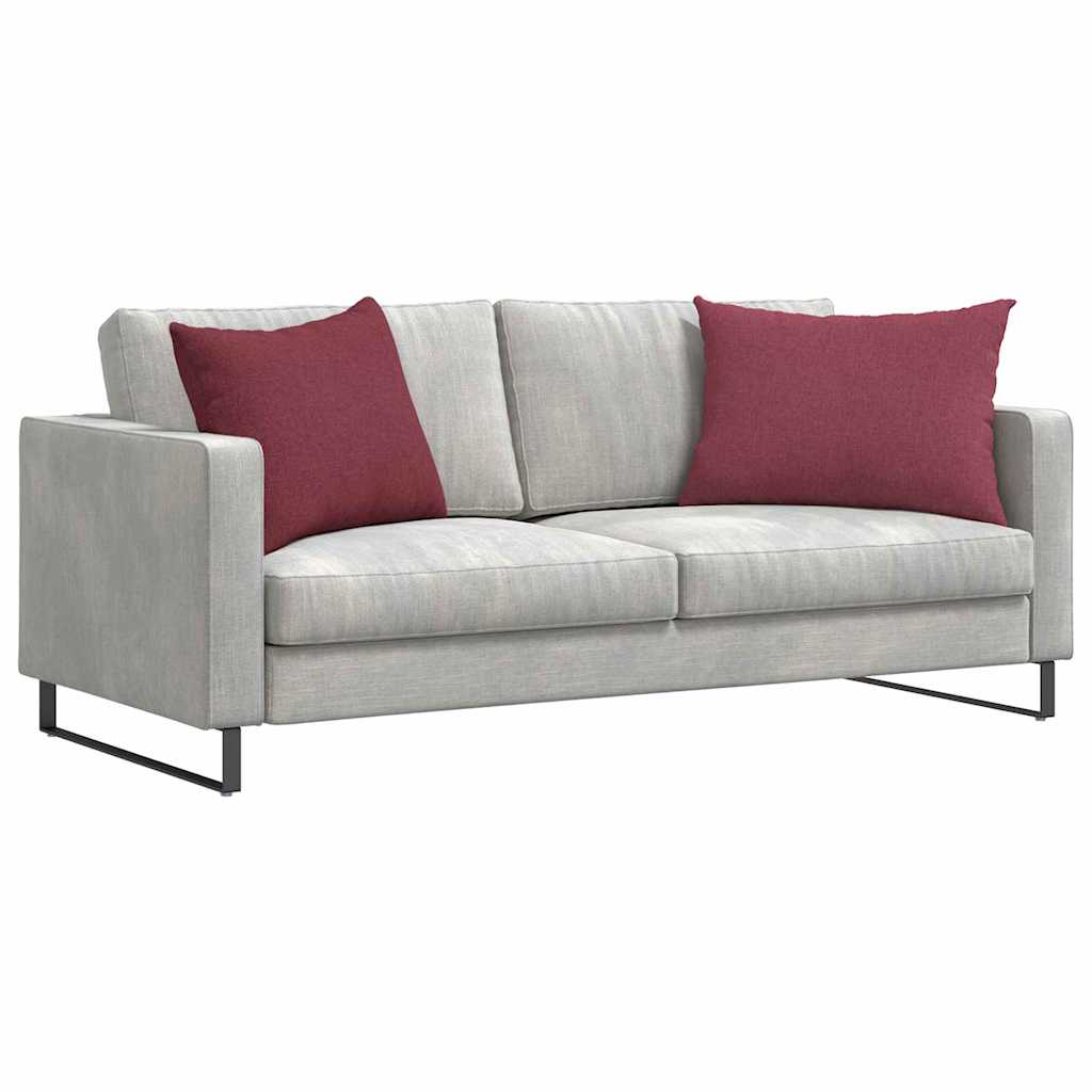 VidaXL Sofakissen 2 Stk. Weinrot 70 x 50 cm Stoff