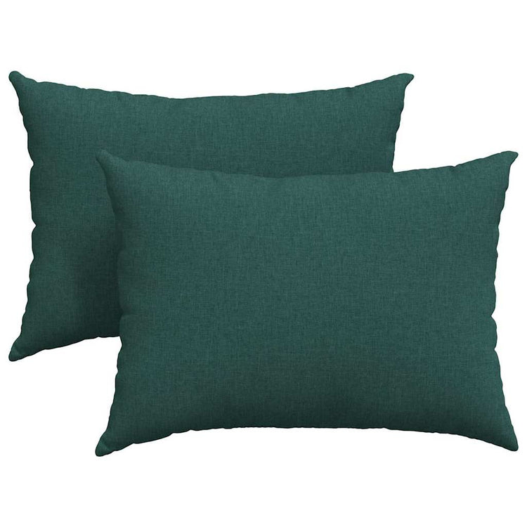 VidaXL Sofakissen 2 Stück dunkelgrün 70 x 50 cm Stoff