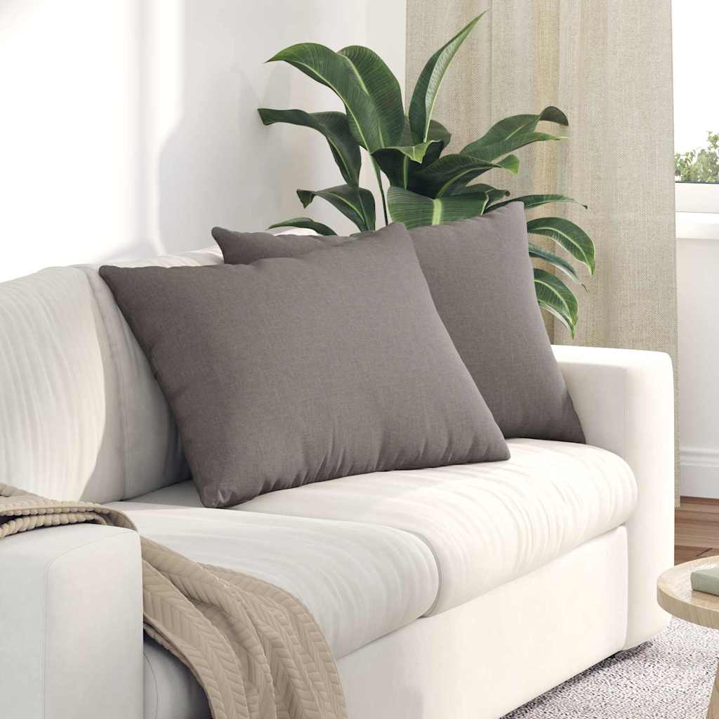 VidaXL Sofakissen 2 Stk. Taupe 70 x 50 cm Stoff