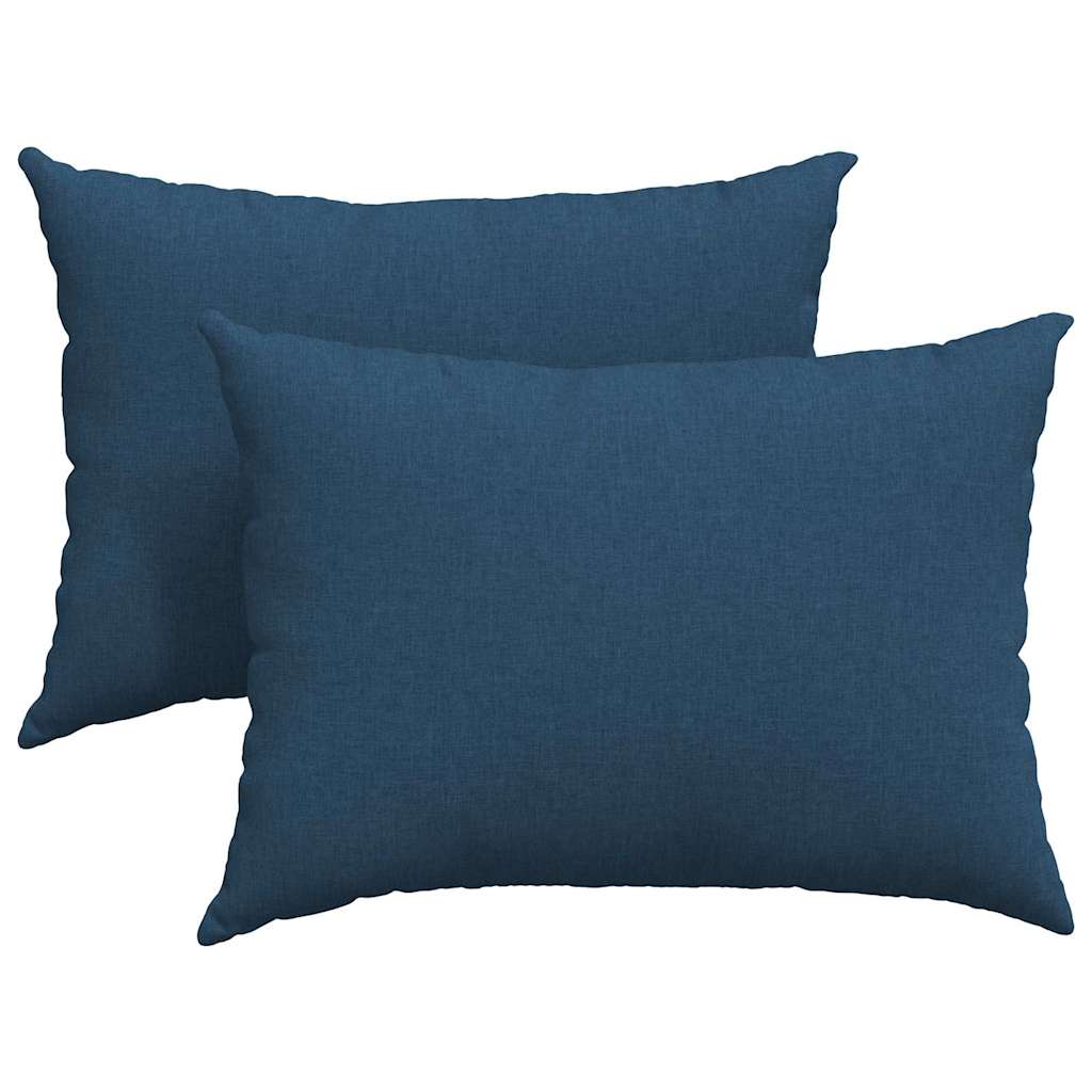 VidaXL Sofakissen 2 Stück blau 70 x 50 cm Stoff