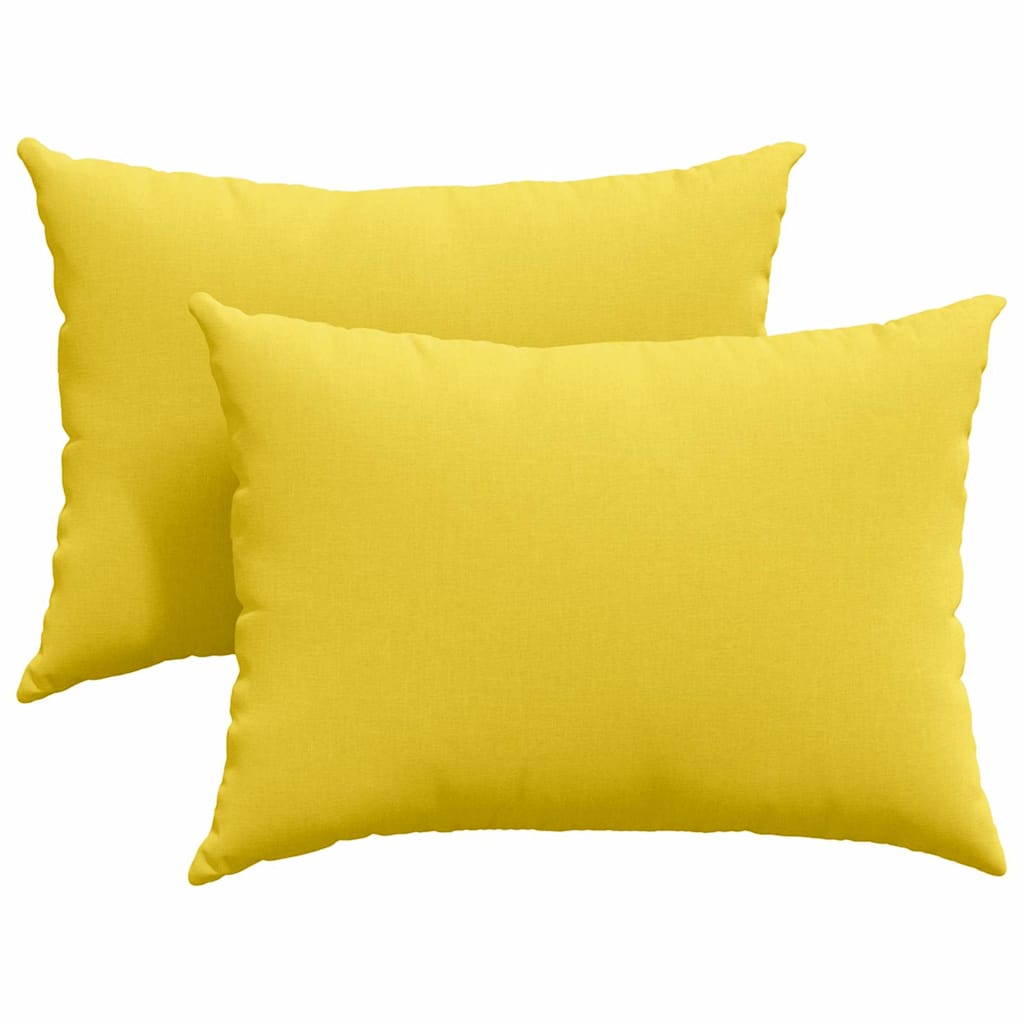 VidaXL Sofakissen 2 Stück hellgelb 70 x 50 cm Stoff