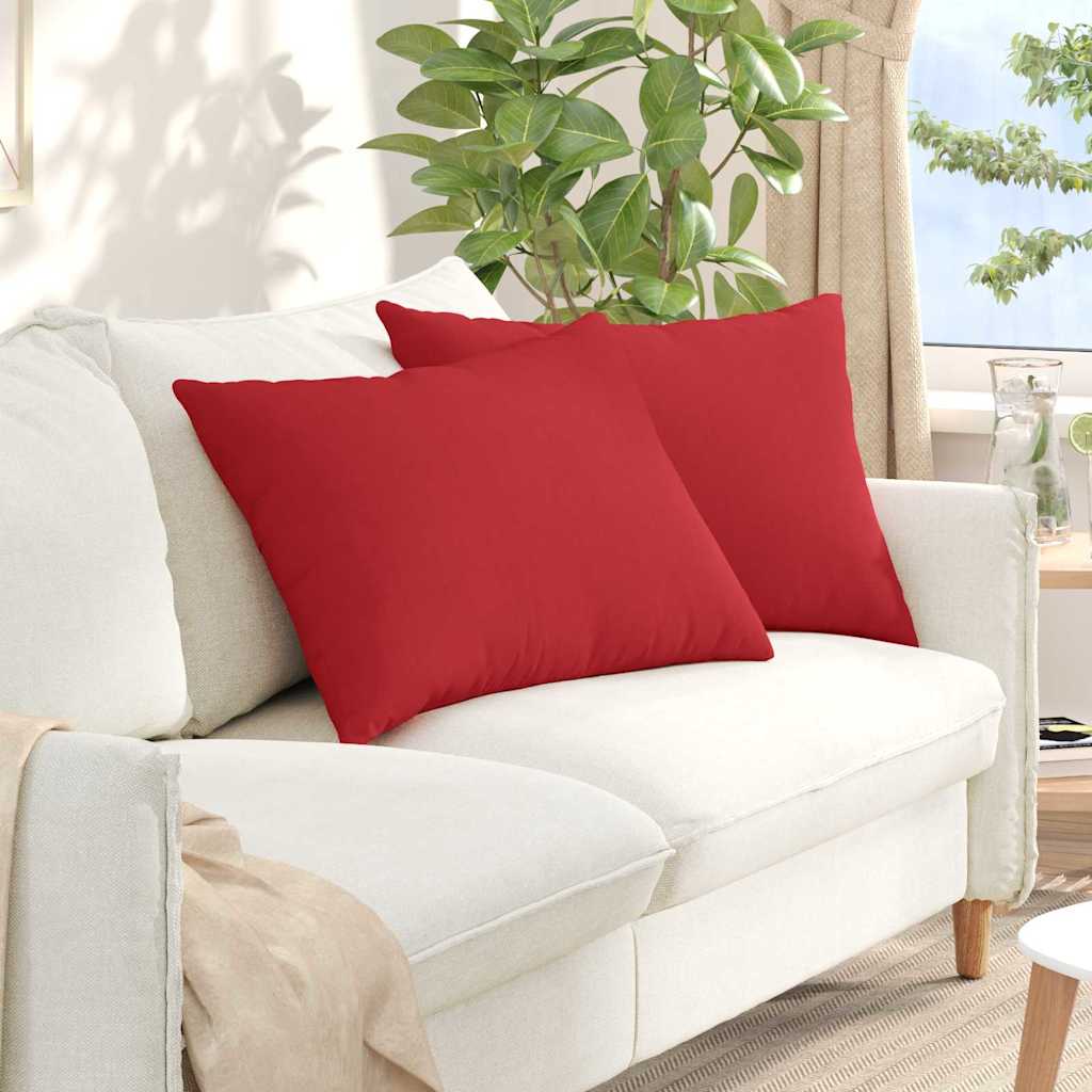 VidaXL Sofakissen 2 Stück rot 70 x 50 cm Stoff