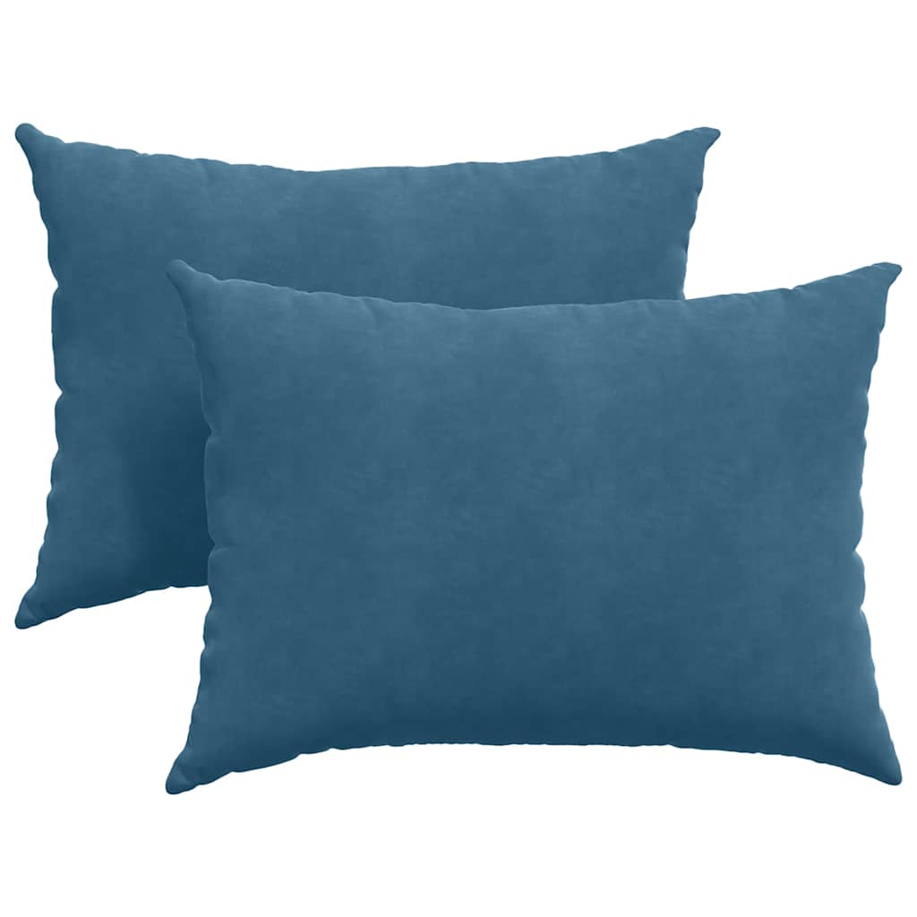 VidaXL Sofakissen 2 Stück blau 70 x 50 cm Cordstoff