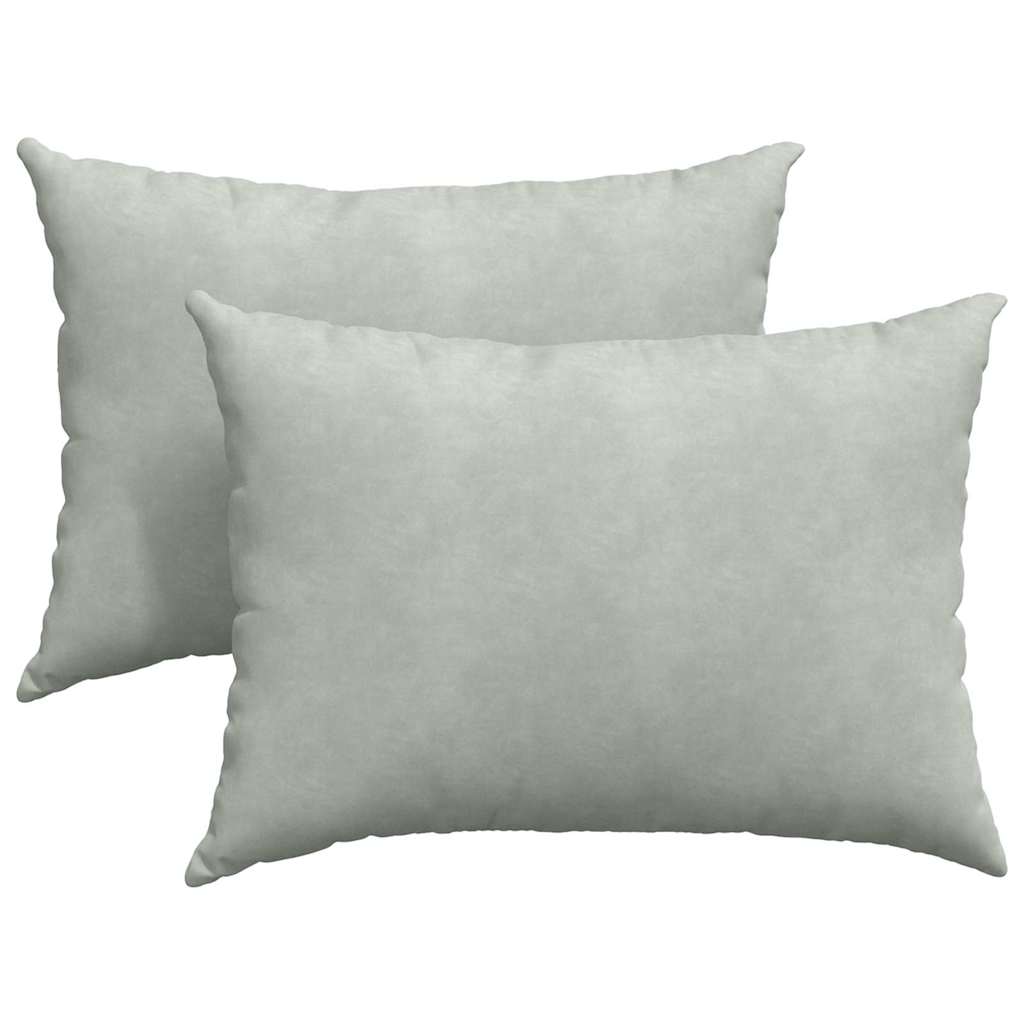 VidaXL Sofakissen 2 Stück hellgrau 70 x 50 cm Cordstoff
