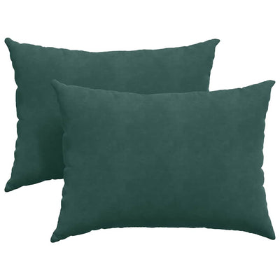 VidaXL Sofakissen, 2 Stück, Dunkelgrün, 70 x 50 cm Cordstoff