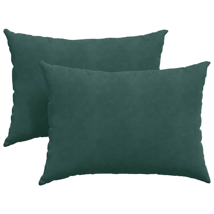VidaXL Sofakissen, 2 Stück, Dunkelgrün, 70 x 50 cm Cordstoff