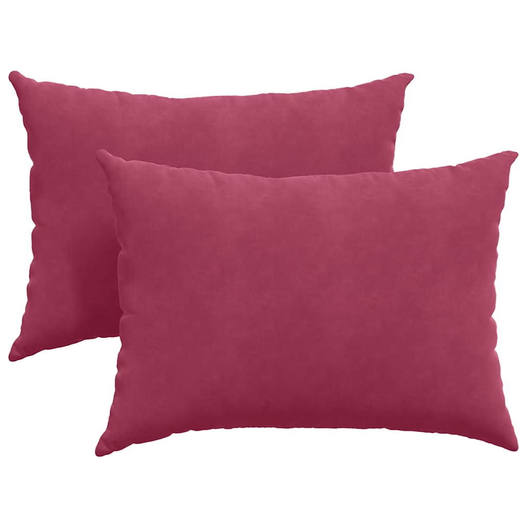 VidaXL Sofakissen, 2 Stück, Weinrot, 70 x 50 cm Cordstoff