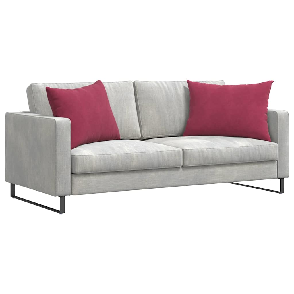 VidaXL Sofakissen, 2 Stück, Weinrot, 70 x 50 cm Cordstoff