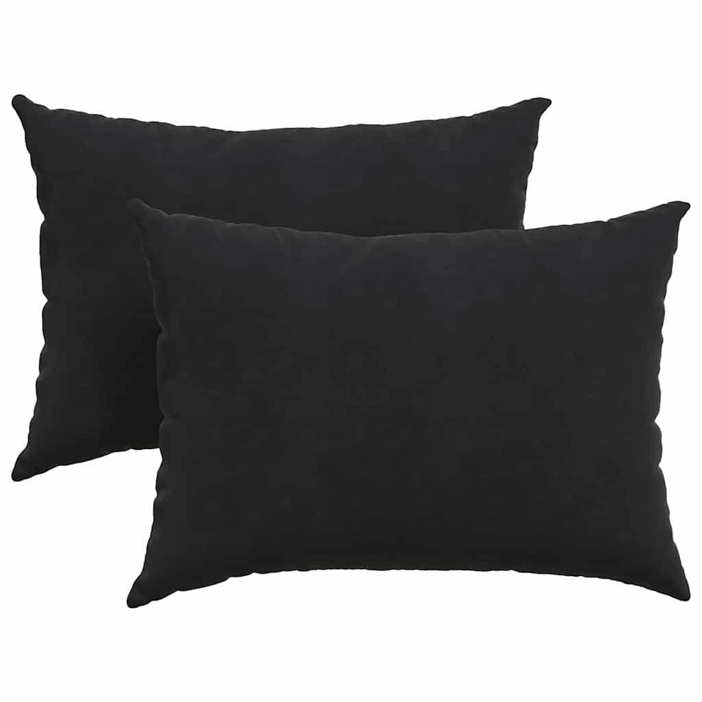 VidaXL Sofakissen 2 Stück Schwarz 70 x 50 cm Cordstoff