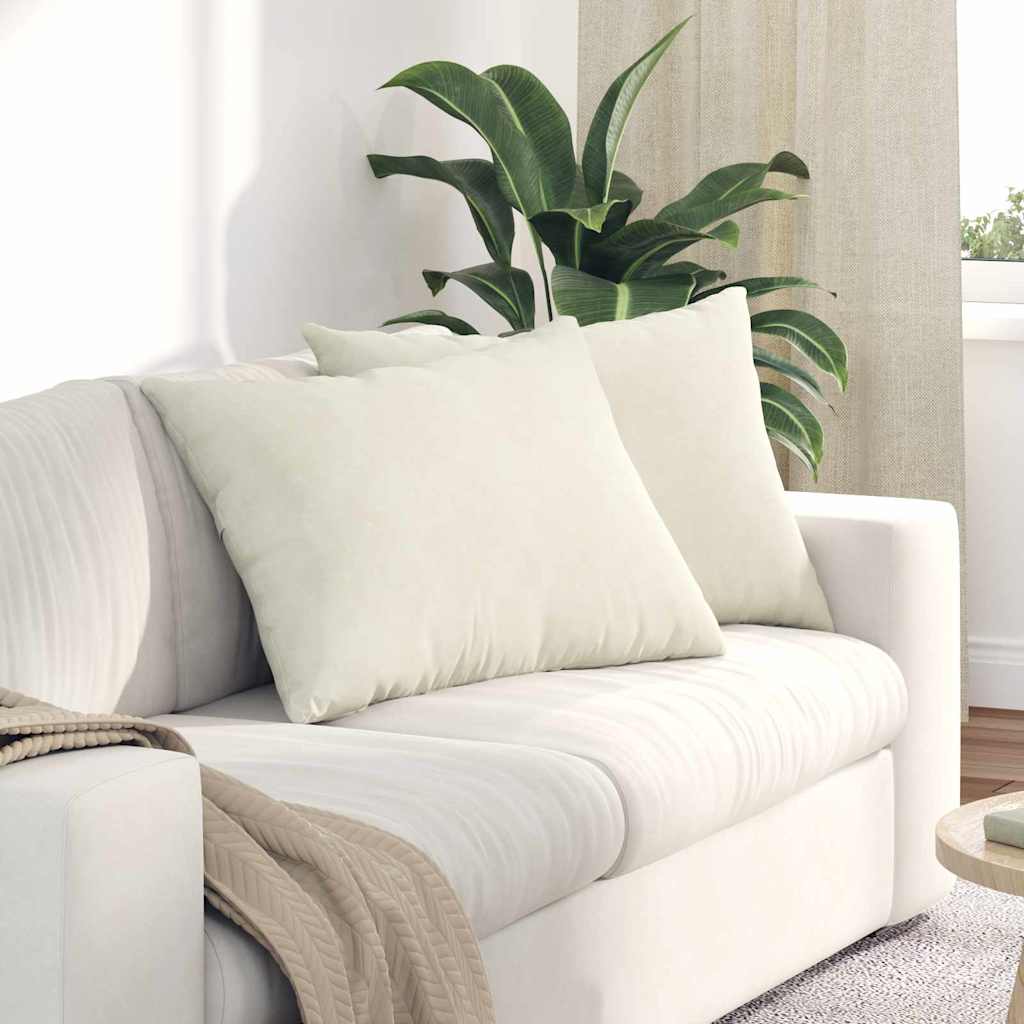 VidaXL Sofakissen 2 Stück Creme 70 x 50 cm Cordstoff