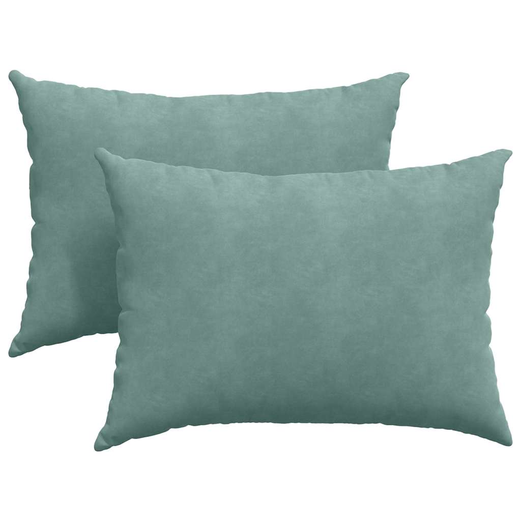 VidaXL Sofakissen 2 Stück Seegrün 70 x 50 cm Cordstoff