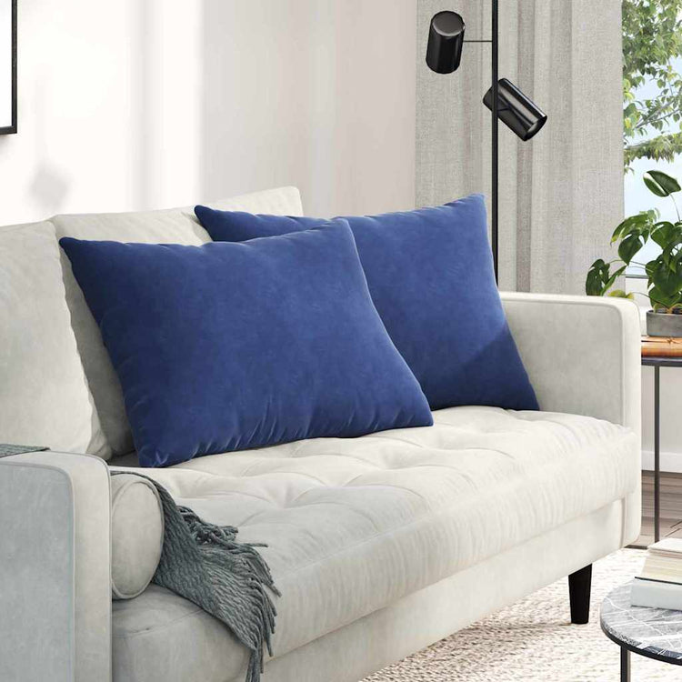 VidaXL Sofakissen, 2 Stück, Polizeiblau, 70 x 50 cm Cordstoff