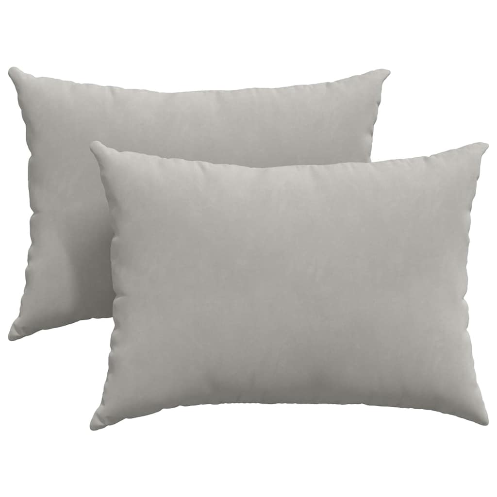 VidaXL Sofakissen 2 Stück hellgrau 70 x 50 cm Stoff