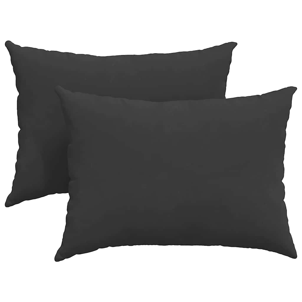 VidaXL Sofakissen 2 Stück Schwarz 70 x 50 cm Stoff
