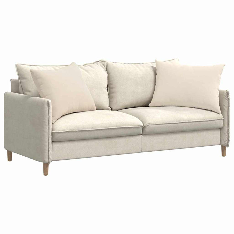 VidaXL Sofakissen 2 Stück Beige 70 x 50 cm Stoff
