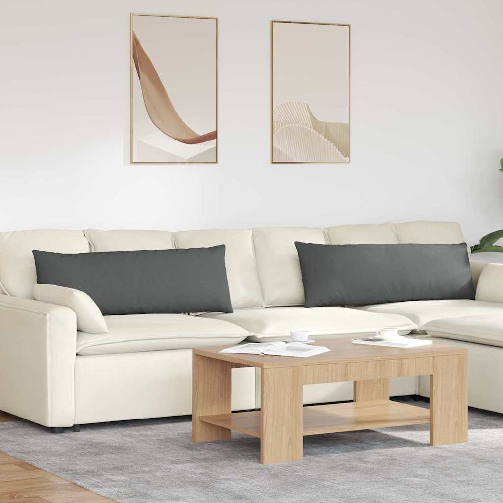 VidaXL Sofakissen 2 Stück dunkelgrau 120 x 40 cm Stoff