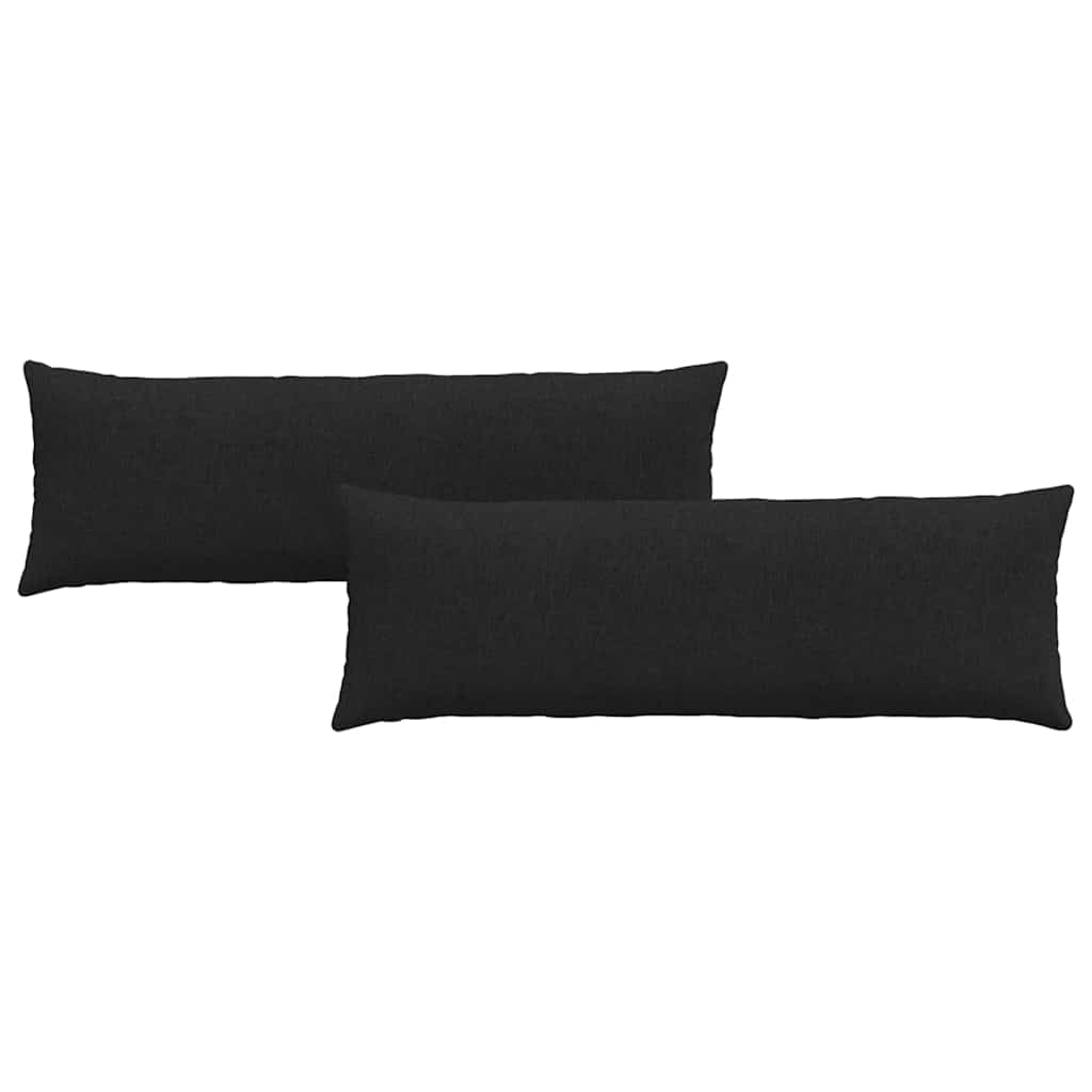 VidaXL Sofakissen 2 Stück schwarz 120 x 40 cm Stoff