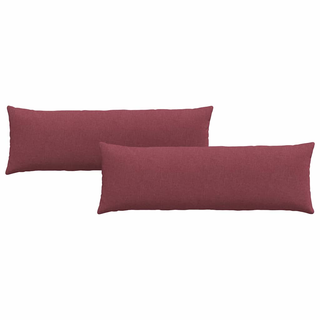 VidaXL Sofakissen 2 Stk. Weinrot 120 x 40 cm Stoff