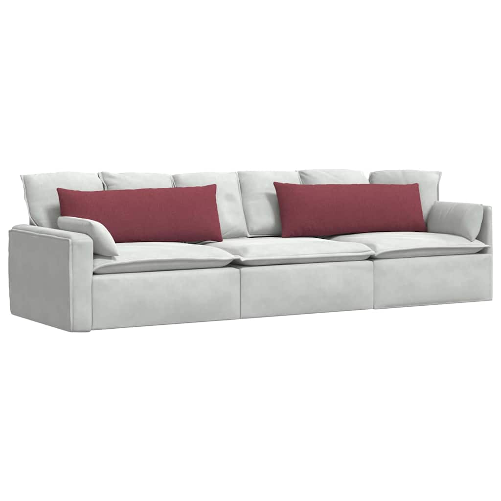 VidaXL Sofakissen 2 Stk. Weinrot 120 x 40 cm Stoff