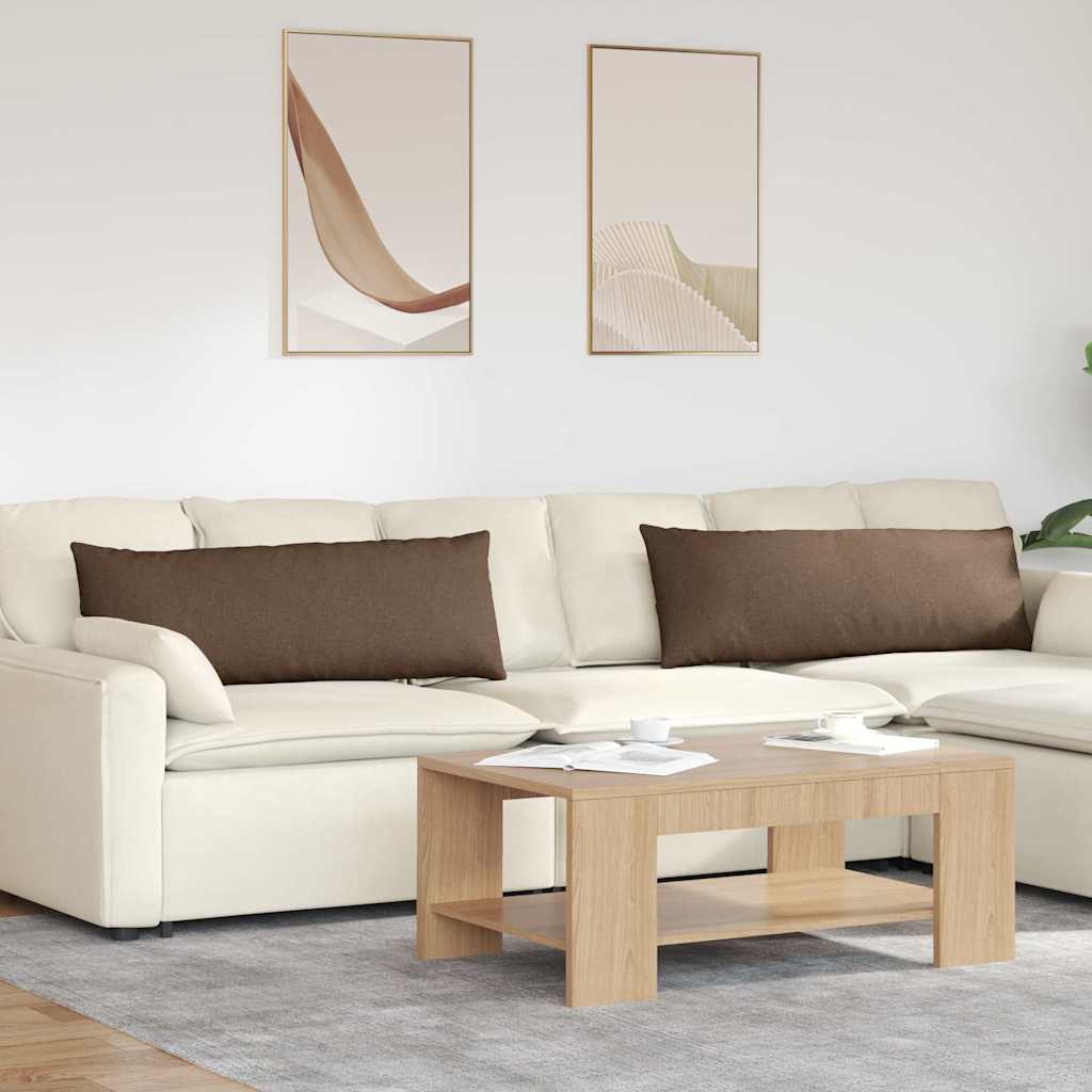 VidaXL Sofakissen 2 Stück braun 120 x 40 cm Stoff