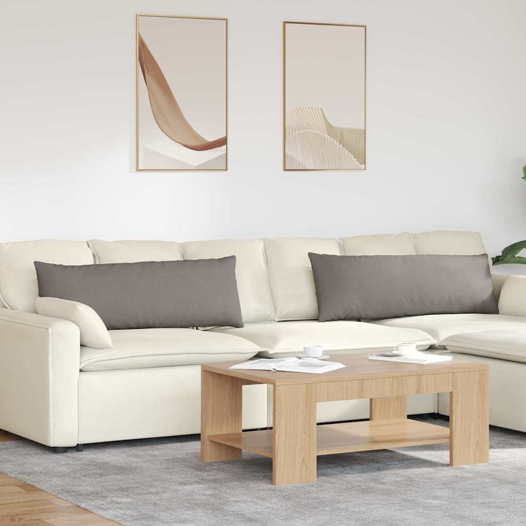 VidaXL Sofakissen 2 Stück Taupe 120 x 40 cm Stoff