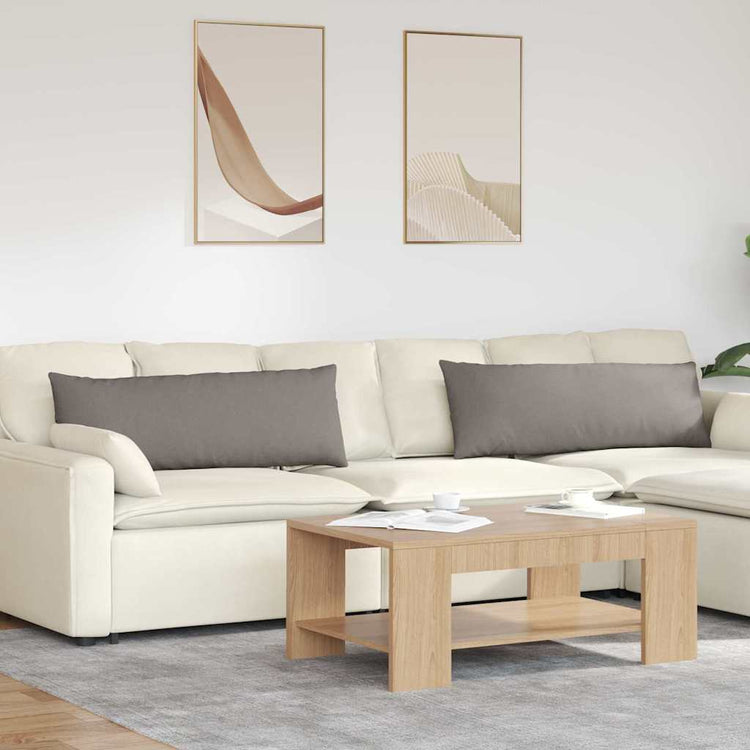 VidaXL Sofakissen 2 Stück Taupe 120 x 40 cm Stoff