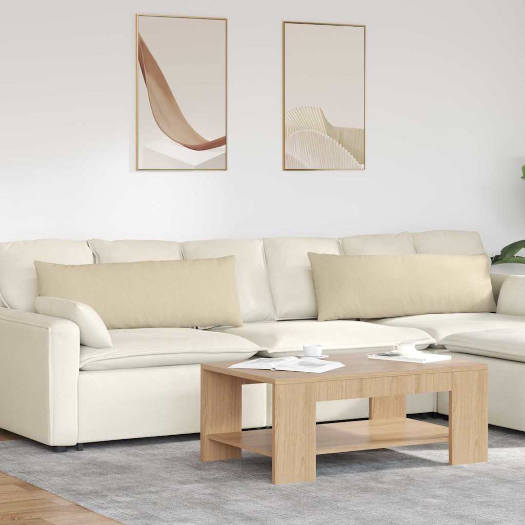 VidaXL Sofakissen 2 Stück Creme 120 x 40 cm Stoff