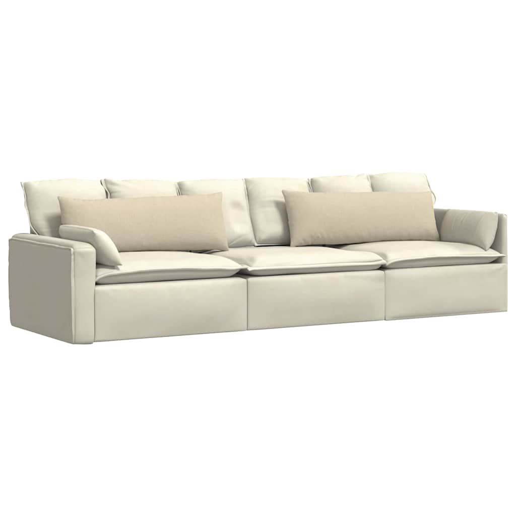 VidaXL Sofakissen 2 Stück Creme 120 x 40 cm Stoff
